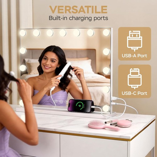 Led hollywood makeup mirror - led,