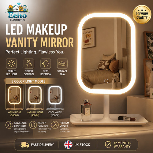 Led makeup mirror with - makeup, light